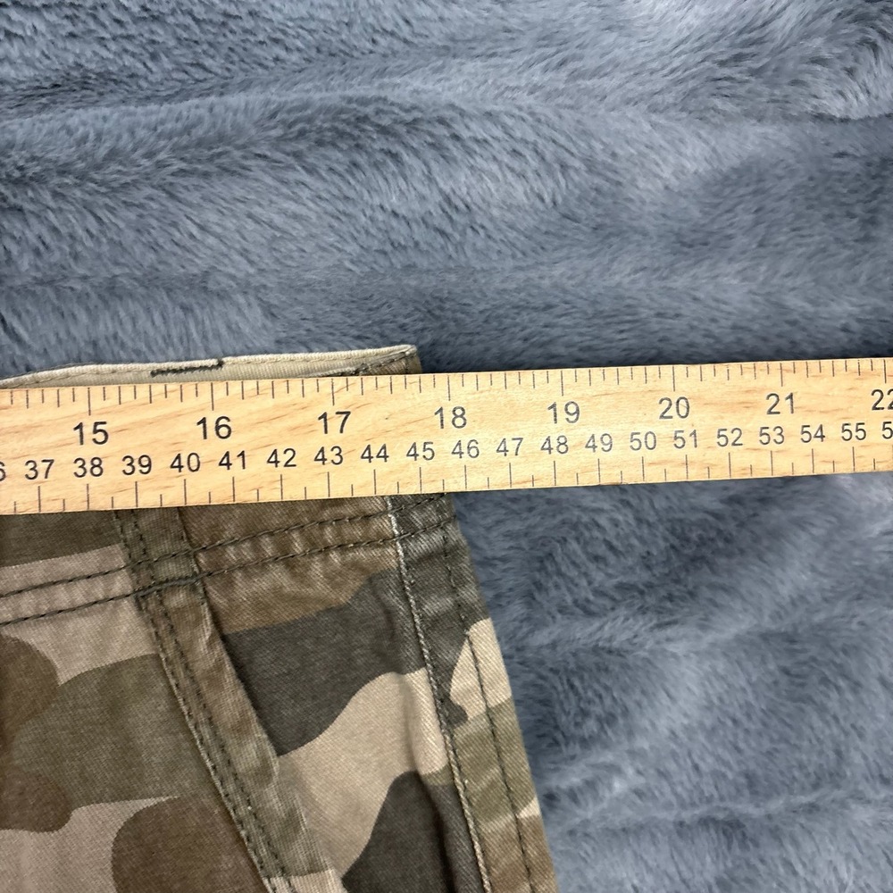 Iron Co Cargo Shorts Mens 34 Camo Green Brown Woodland Cotton Utility 9160 - Picture 3 of 8